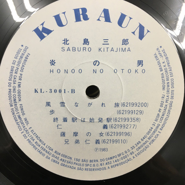 ladda ner album Saburo Kitajima - 炎の男 Honoo No Otoko