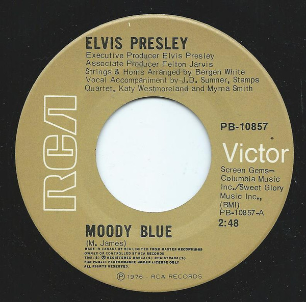 Elvis – Moody Blue (1977, Vinyl) - Discogs