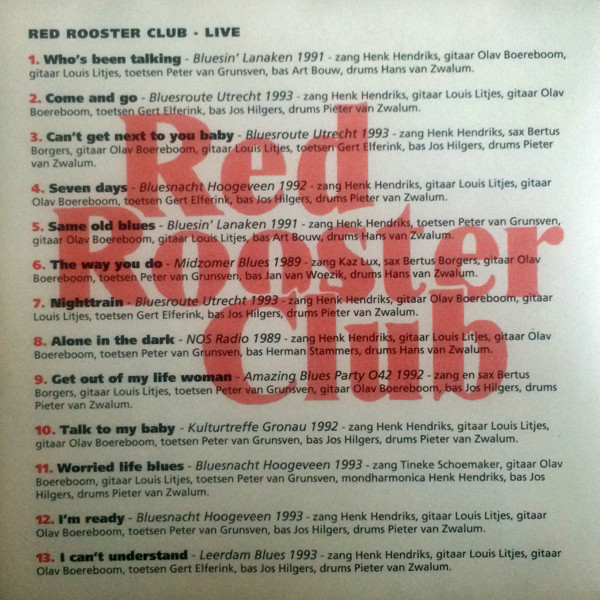 lataa albumi Red Rooster Club met Kaz Lux, Bertus Borgers, Tineke Schoemaker - Live