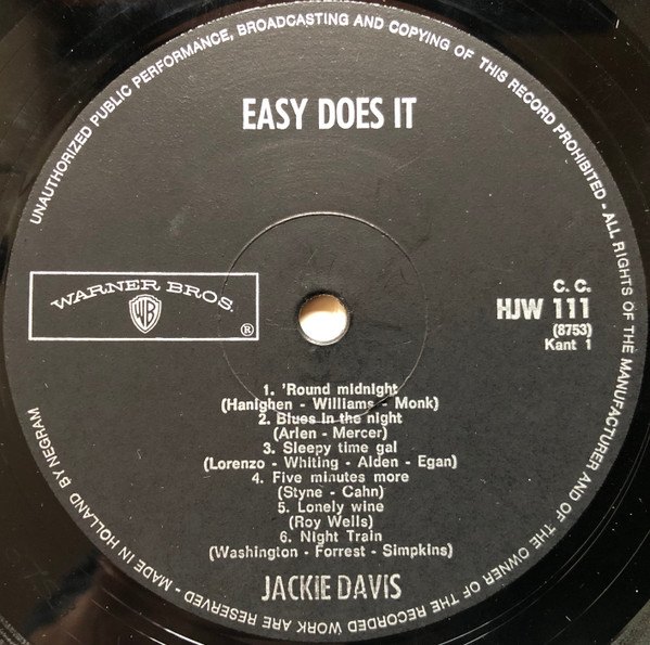 Album herunterladen Jackie Davis - Easy Does It