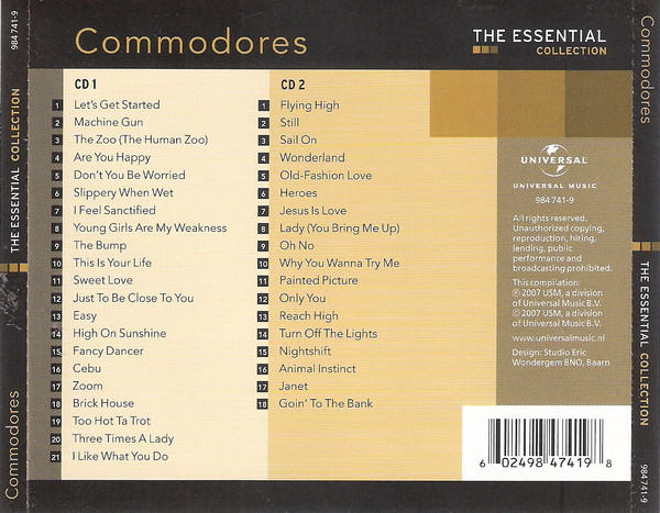 lataa albumi Commodores - The Essential Collection