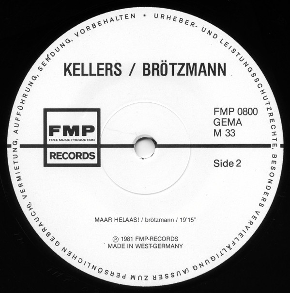 télécharger l'album Kellers Brötzmann - Edelgard Maar Helaas