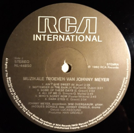 lataa albumi Johnny Meyer - Muzikale Troeven Van Van Johnny Meyer