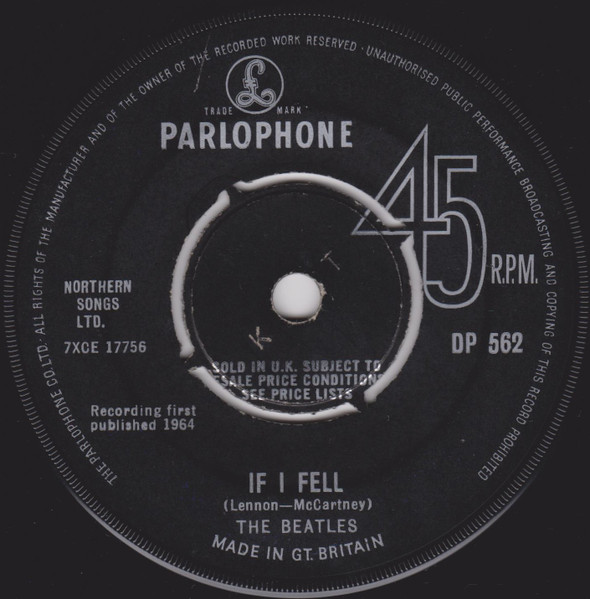 The Beatles – If I Fell (1964, Vinyl) - Discogs