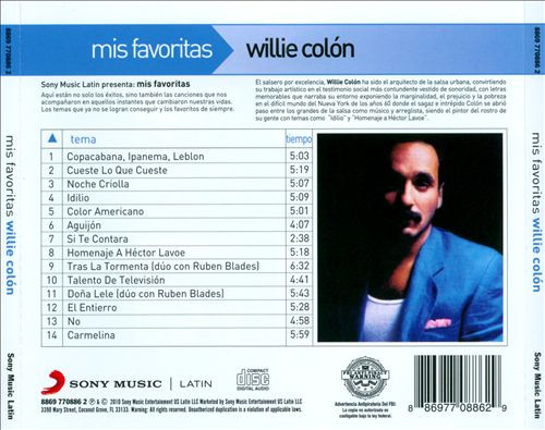 ladda ner album Willie Colón - Mis Favoritas