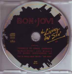 Bon Jovi – Living In Sin (1988, CD) - Discogs