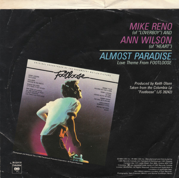 ALMOST PARADISE - Mike Reno feat. Ann Wilson 