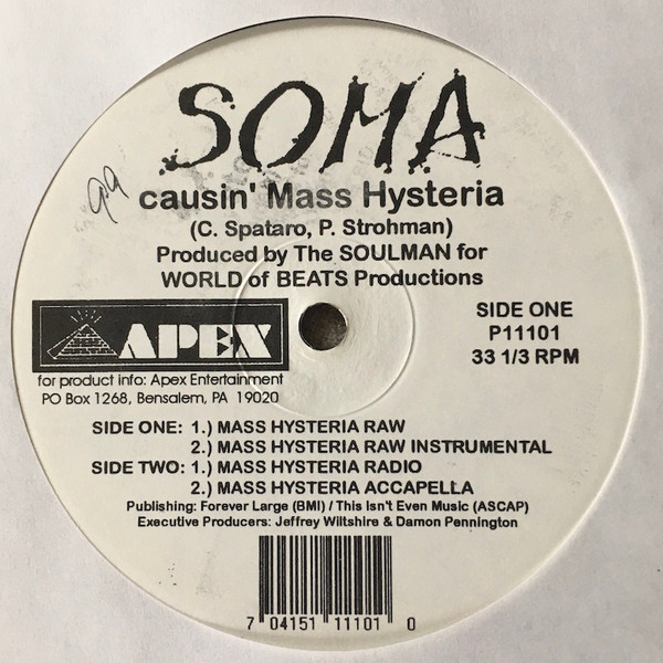 Soma – Soma Causin' Mass Hysteria (1994, Vinyl) - Discogs