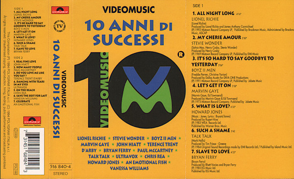 baixar álbum Various - Videomusic 10 Anni Di Successi