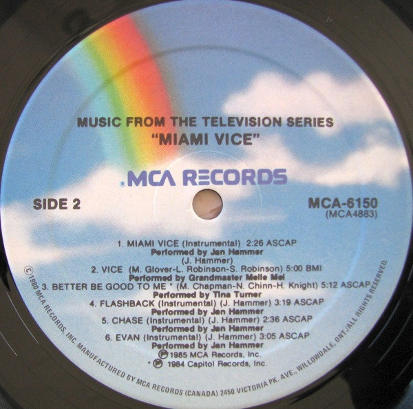 Various - Miami Vice - Music From The Television Series | MCA Records (MCA-6150) - 4