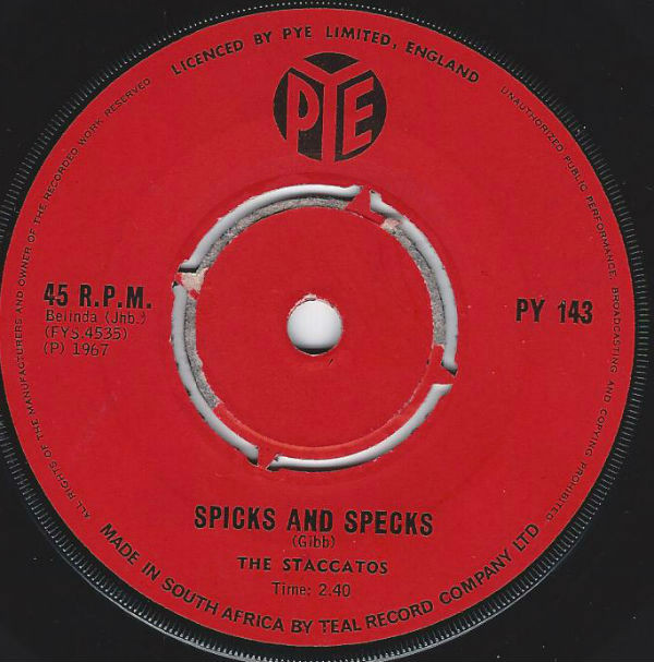 baixar álbum The Staccatos - Spicks And Specks