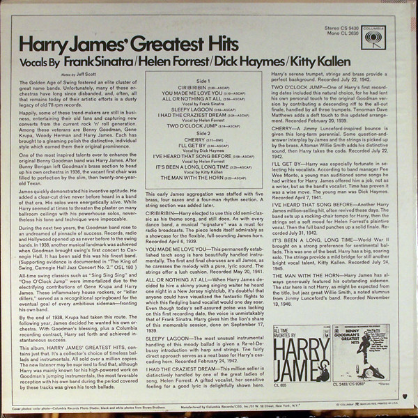 ladda ner album Harry James - Harry James Greatest Hits