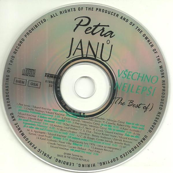 baixar álbum Petra Janů - Všechno Nejlepší The Best Of