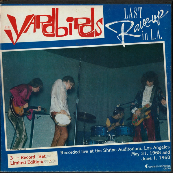 The Yardbirds – Last Rave-up In L.A. (1979, White Label, Vinyl