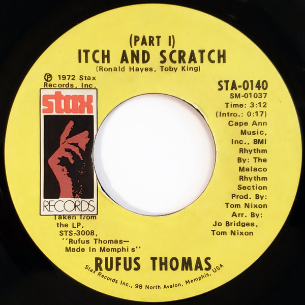 Rufus Thomas – Itch And Scratch (1972, ARP, Vinyl) - Discogs