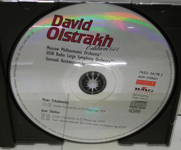 last ned album David Oistrach, Pyotr Ilyich Tchaikovsky, Jean Sibelius - David Oistrakh Edition Vol 1 Violin Concert In D MajorViolin Concert In D Minor Two Humoresques For Violin And Orchestra