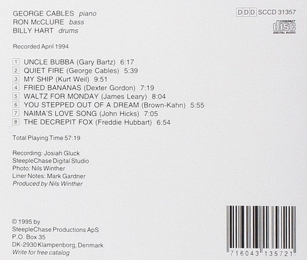 last ned album George Cables - Quiet Fire