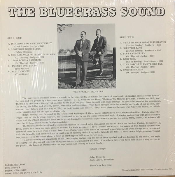 baixar álbum Ralph Stanley And The Clinch Mountain Boys - Bluegrass Sound