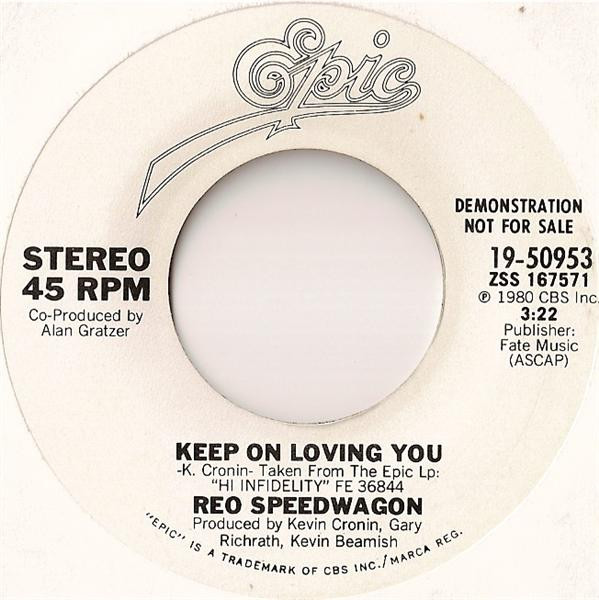 REO Speedwagon – Keep On Loving You (1980, Vinyl) - Discogs