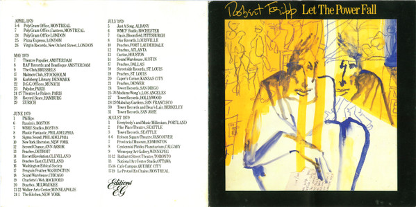 Robert Fripp – Let The Power Fall (1989, NimbusV, CD) - Discogs