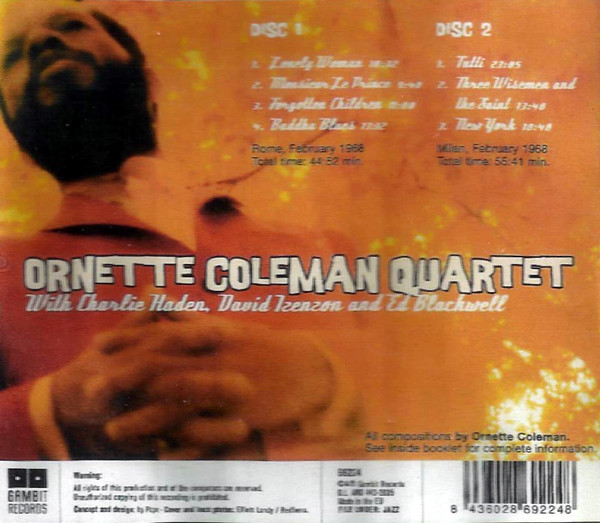 Album herunterladen Ornette Coleman Quartet - The Love Revolution Complete 1968 Italian Tour