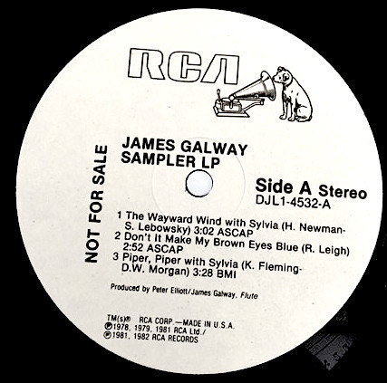 télécharger l'album James Galway - 1982 Red Seal Sampler