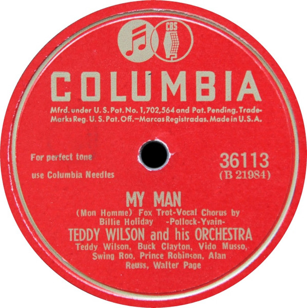 TEDDY WILSON w BILLIE HOLIDAY BRUNSWICK My Man/ Can’t Help Lovin’ Dat Man