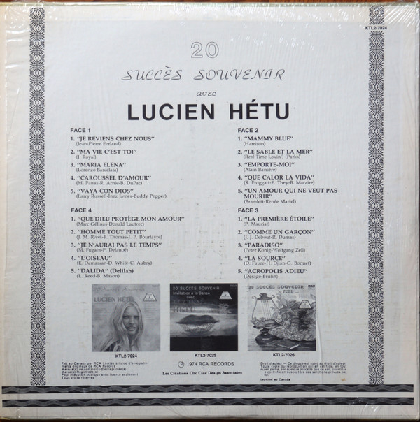 last ned album Lucien Hétu - 20 Succès Souvenir