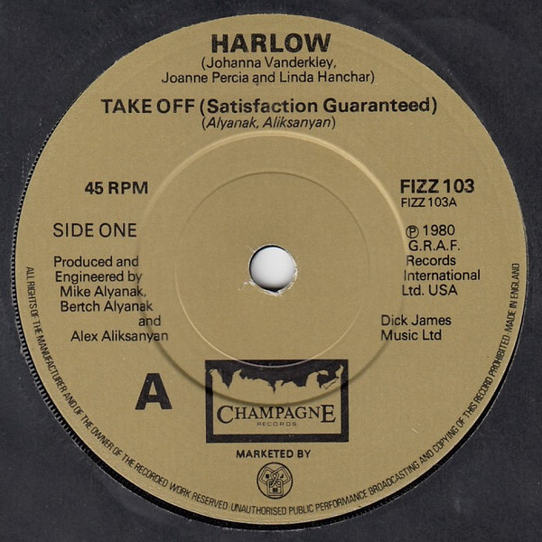 Harlow Take Off 1980 Vinyl Discogs