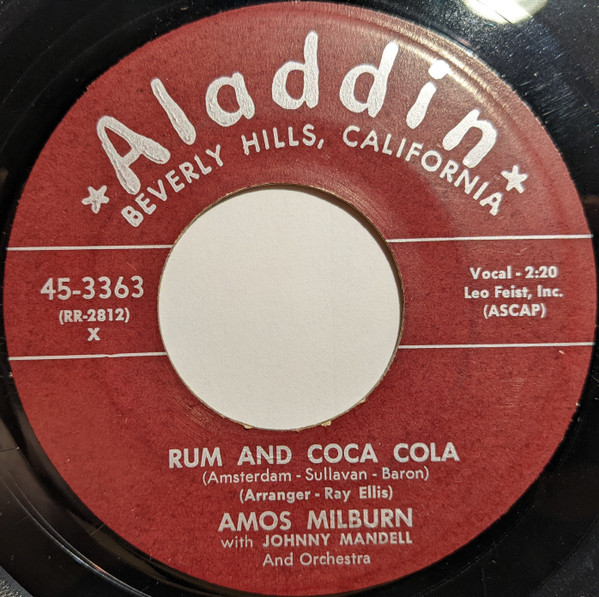 Amos Milburn With Johnny Mandell And Orchestra – Rum And Coca Cola