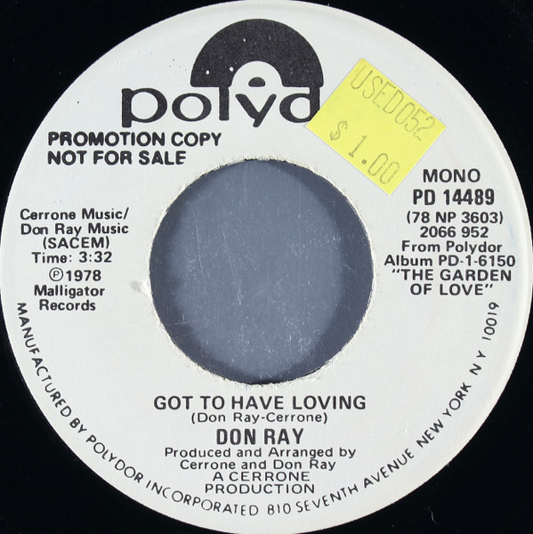 last ned album Don Ray - Got To Have Loving