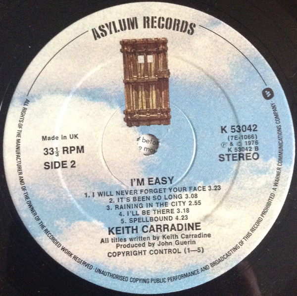 ladda ner album Keith Carradine - Im Easy