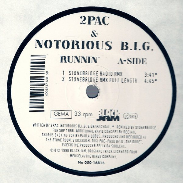 2Pac & Notorious B.I.G. – Runnin' (1998, Vinyl) - Discogs