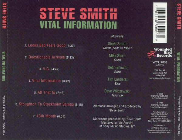 baixar álbum Steve Smith , Vital Information - Vital Information