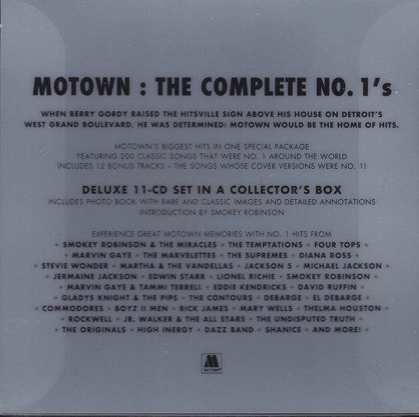 last ned album Various - Motown The Complete No 1s