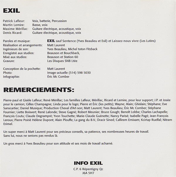 descargar álbum Exil - Envoye Encore