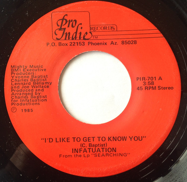 Infatuation – I'd Like To Get To Know You (1985, Vinyl) - Discogs