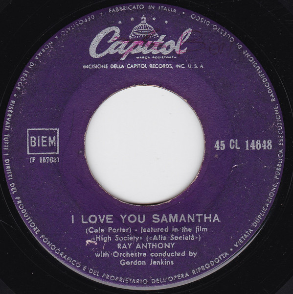 baixar álbum Ray Anthony - I Love You Samantha