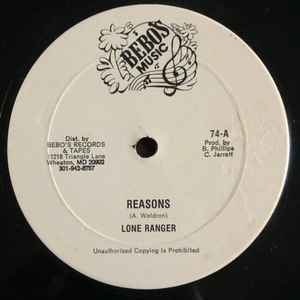 Lone Ranger – Reasons / Learn To Drive (1984, Vinyl) - Discogs