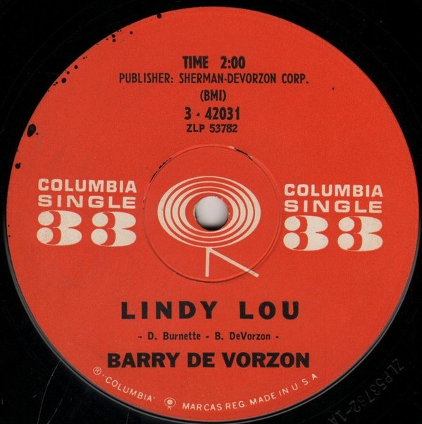 descargar álbum Barry De Vorzon - Penny Moved Away Lindy Lou
