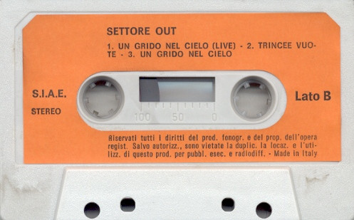 descargar álbum Settore Out - Un Grido Nel Cielo Live