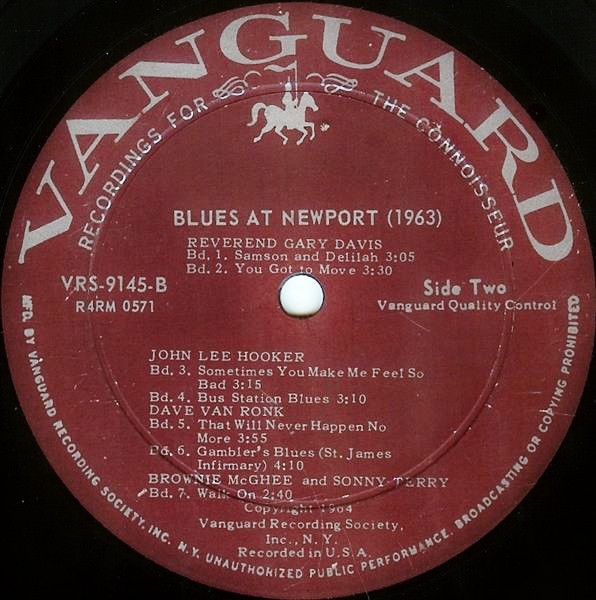 baixar álbum Various - Blues At Newport Recorded Live At The Newport Folk Festival 1963
