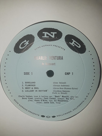 Gene Norman Presents Charlie Ventura - In Concert | Releases | Discogs