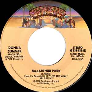 Donna Summer - Mac Arthur Park / Once Upon A Time album cover