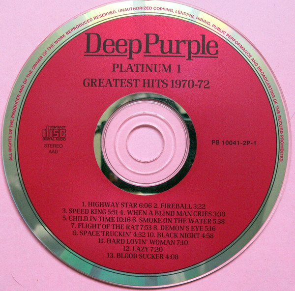 last ned album Deep Purple - Platinum 1 Greatest Hits 1970 72