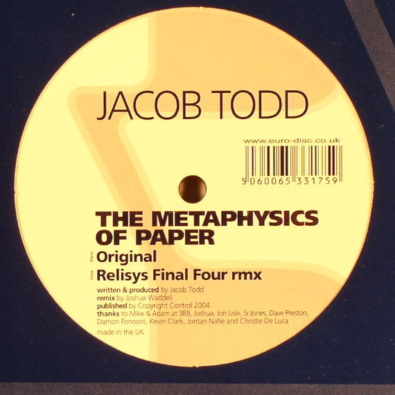 lataa albumi Jacob Todd - The Metaphysics Of Paper