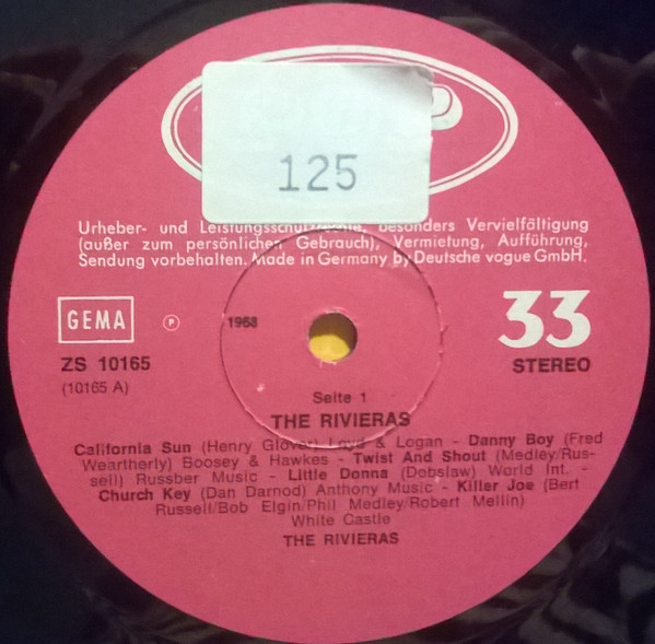 last ned album The Rivieras - The Rivieras