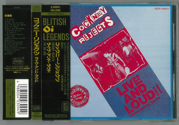 Cockney Rejects – Live & Loud!! (1987, Blue Labels, Vinyl) - Discogs