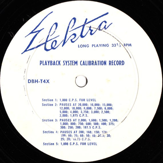 baixar álbum No Artist - Elektra Playback System Calibration Record