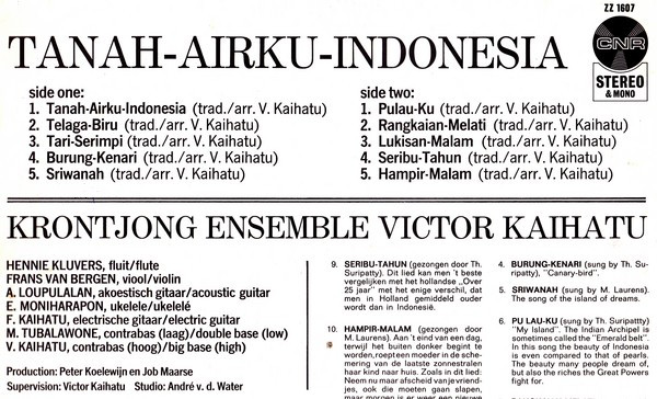 ladda ner album Krontjong Ensemble Victor Kaihatu - Tanah Airku Indonesia